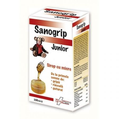 Raceala si gripa copii - Sanogrip Junior, 100 ml, FarmaClass , nordpharm.ro