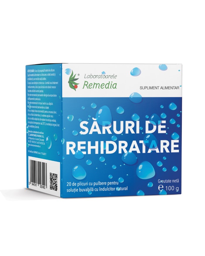 Produse de hidratare - Saruri de rehidratare, 20 plicuri, Remedia, nordpharm.ro