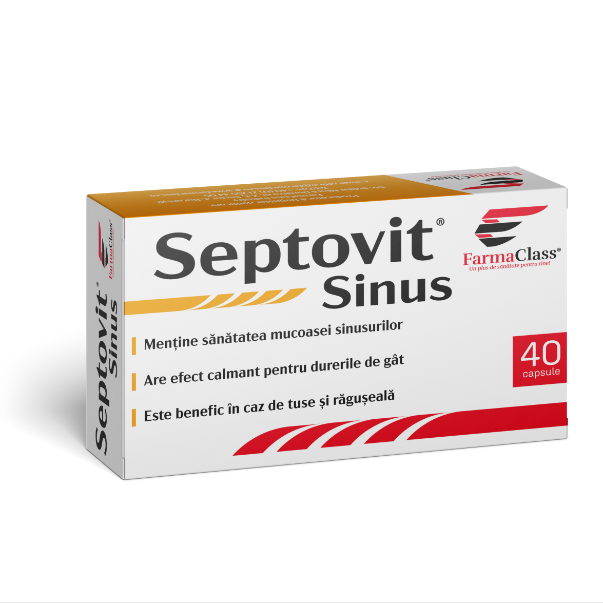 Sistemul respirator - Septovit Sinus, 40 capsule, Farma Class, nordpharm.ro