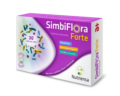 Sistemul digestiv - SimbiFlora Forte, 20 capsule vegetale, Antibiotice SA
, nordpharm.ro