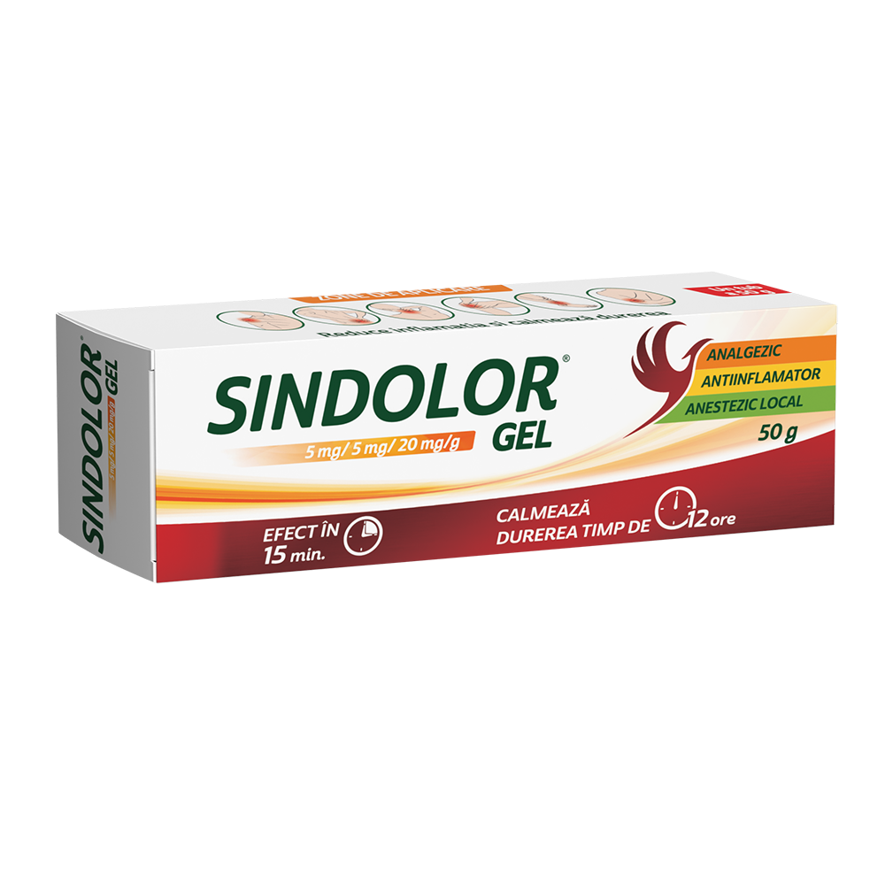 Afectiuni osteoarticulare - Sindolor gel, 5 mg/5 mg/20 mg/g, 50 g, Fiterman
, nordpharm.ro