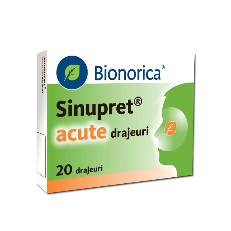Raceala si gripa - Sinupret acute, 20 drajeuri, Bionorica, nordpharm.ro