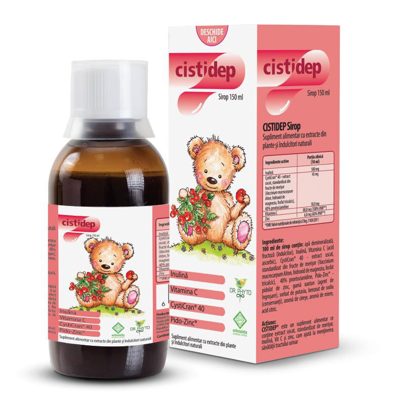 Vitamine si suplimente - Sirop pentru copii Cistidep, 150 ml, Dr. Phyto , nordpharm.ro