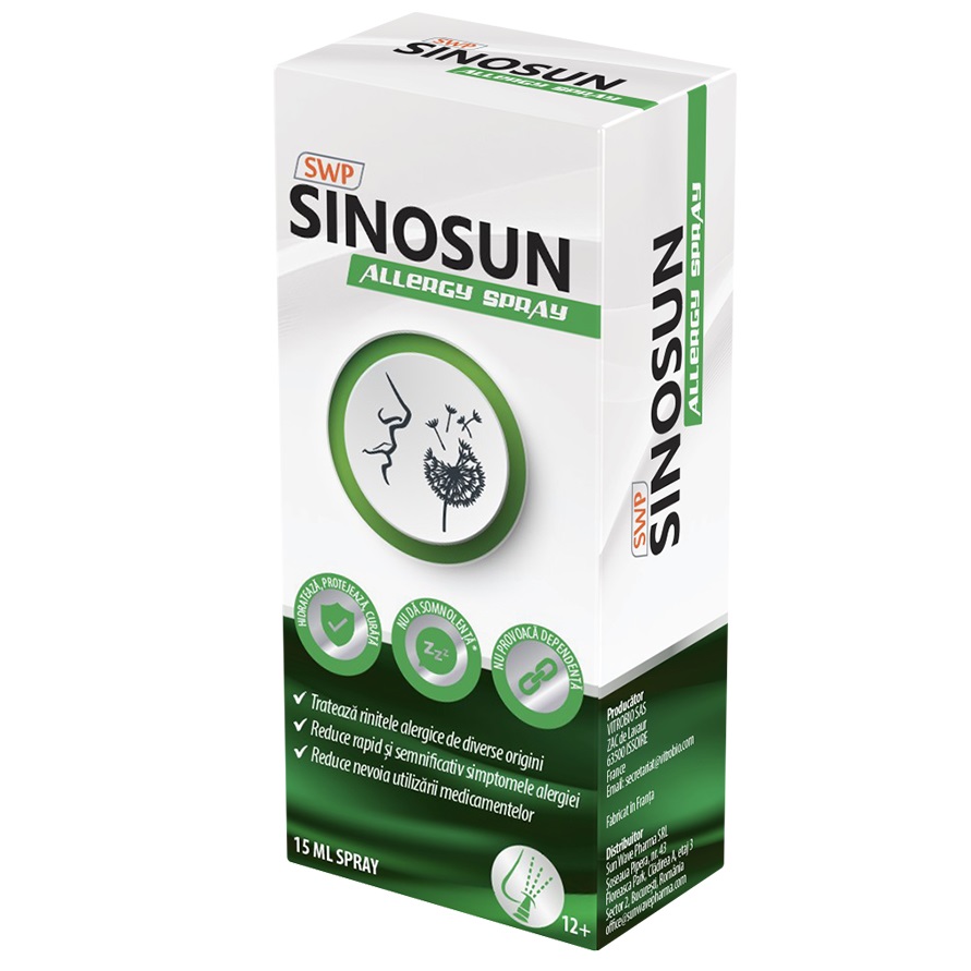 Sistemul respirator - Sinosun spray Allergy, 15 ml, Sun Wave Pharma, nordpharm.ro