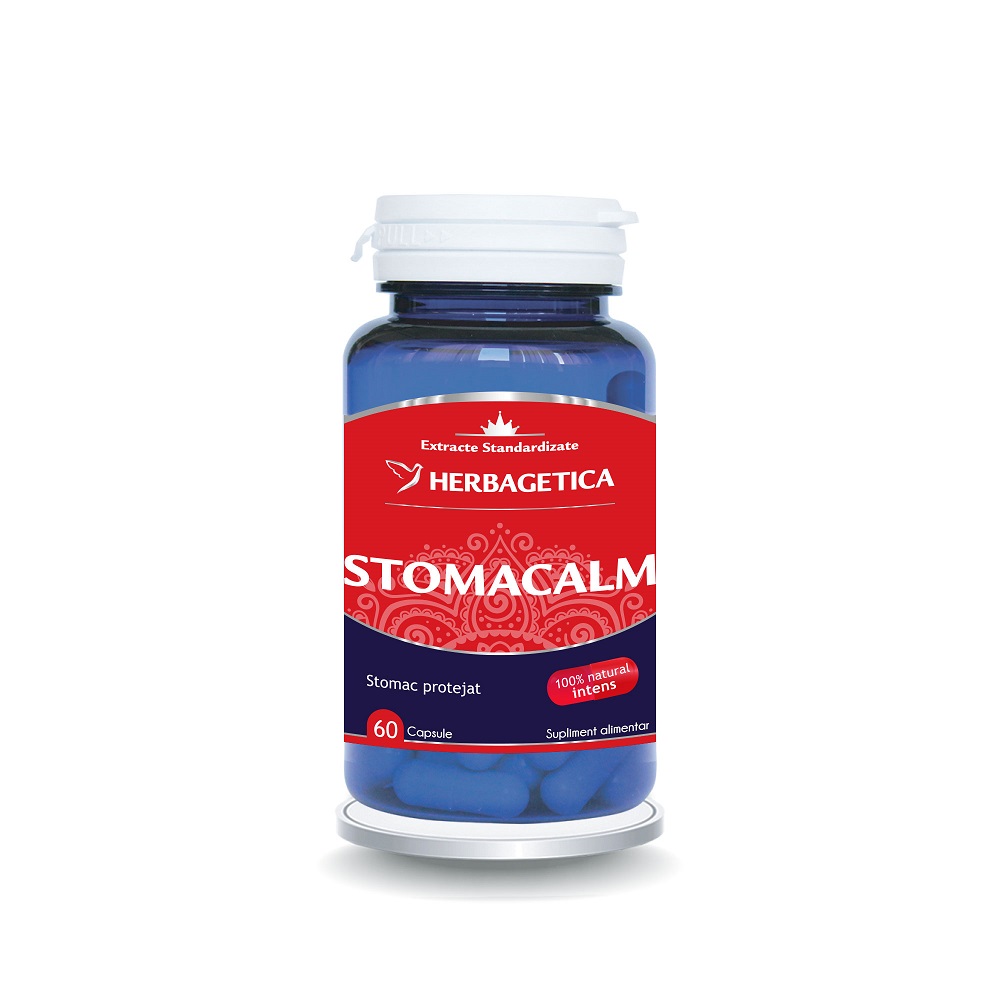 Suplimente alimentare - StomaCalm, 60 capsule, Herbagetica , nordpharm.ro