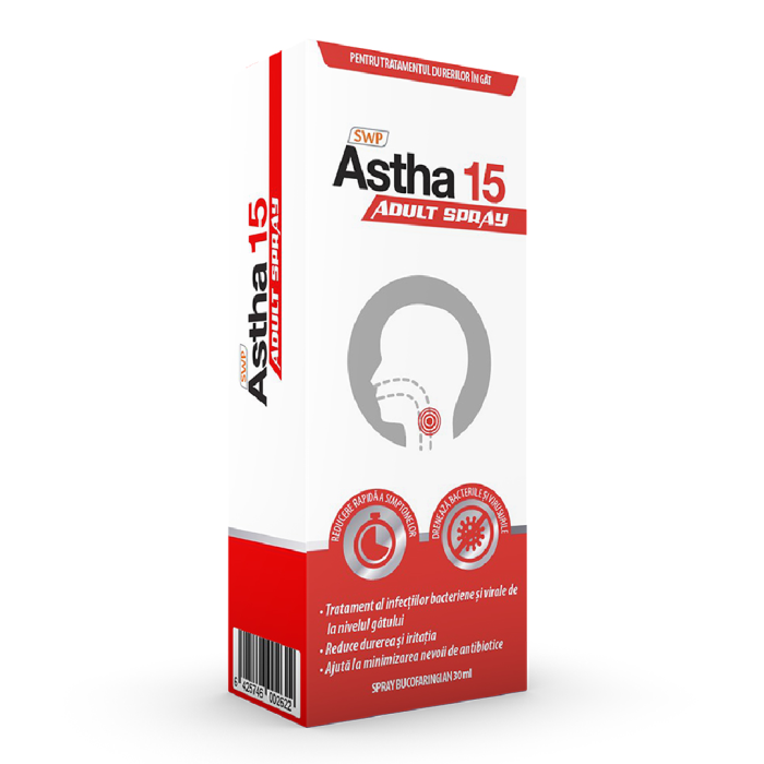 Sistemul respirator - Astha 15 spray bucofaringian 30 ml, Sun Wave, nordpharm.ro