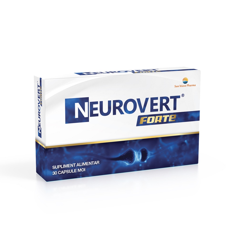 Sistemul nervos - Neurovert Forte, 30 capsule, Sun Wave Pharma, nordpharm.ro