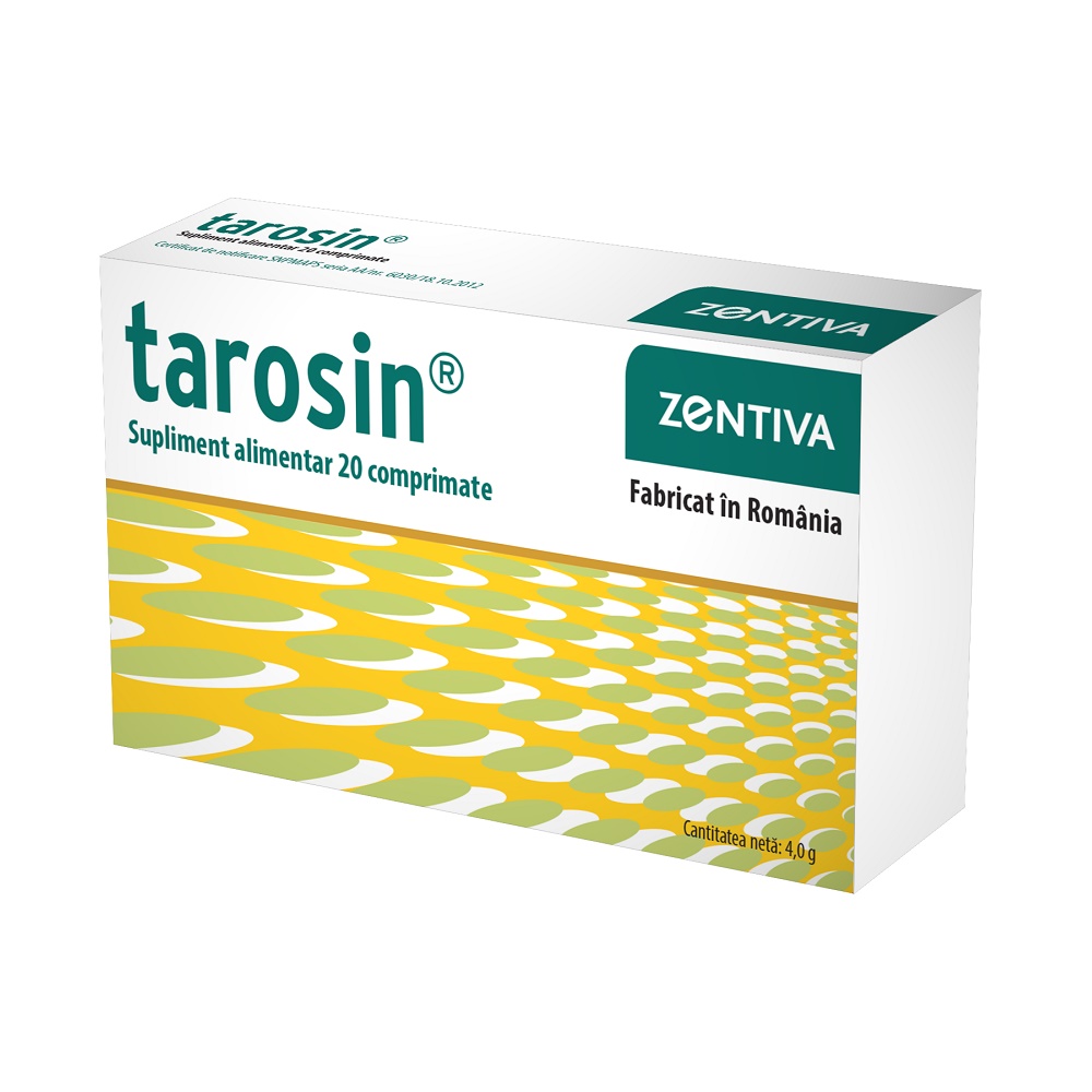 Sistemul cardiovascular - Tarosin, 20 comprimate, Zentiva, nordpharm.ro