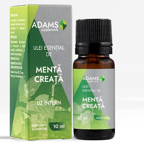 Aromaterapie - Ulei esential de Menta, 10 ml, uz intern, Adams Vision , nordpharm.ro