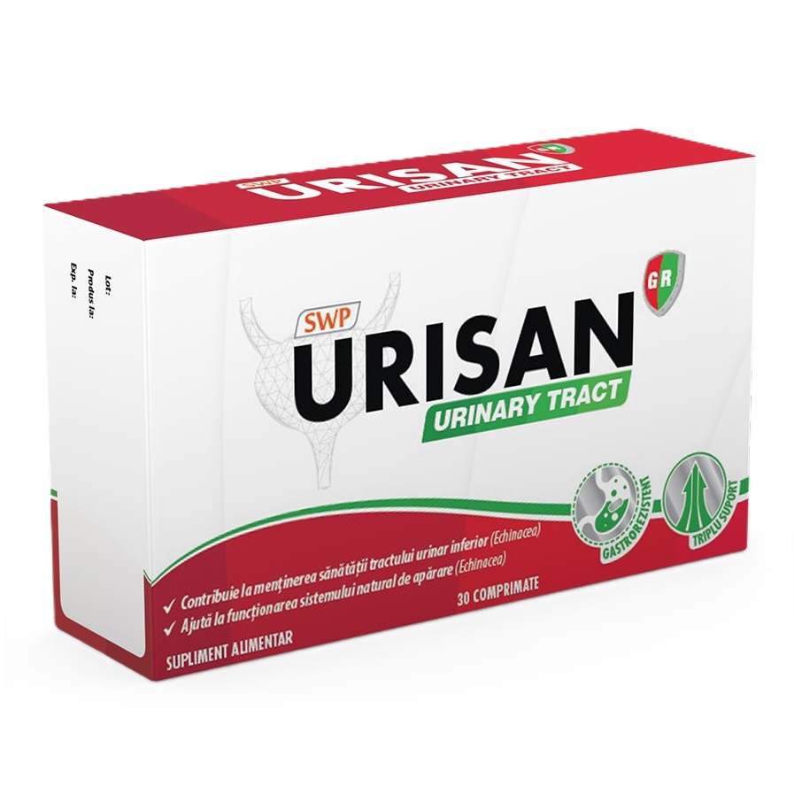 Sistemul genito-urinar - Urisan Urinary Tract, 30 comprimate, Sun Wave Pharma, nordpharm.ro