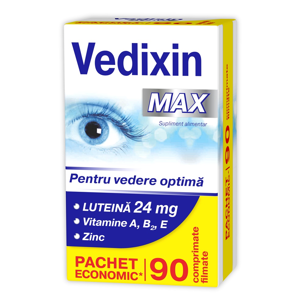 Pentru sanatatea ochilor - Vedixin Max pentru vedere optima, 90 capsule, Zdrovit, nordpharm.ro