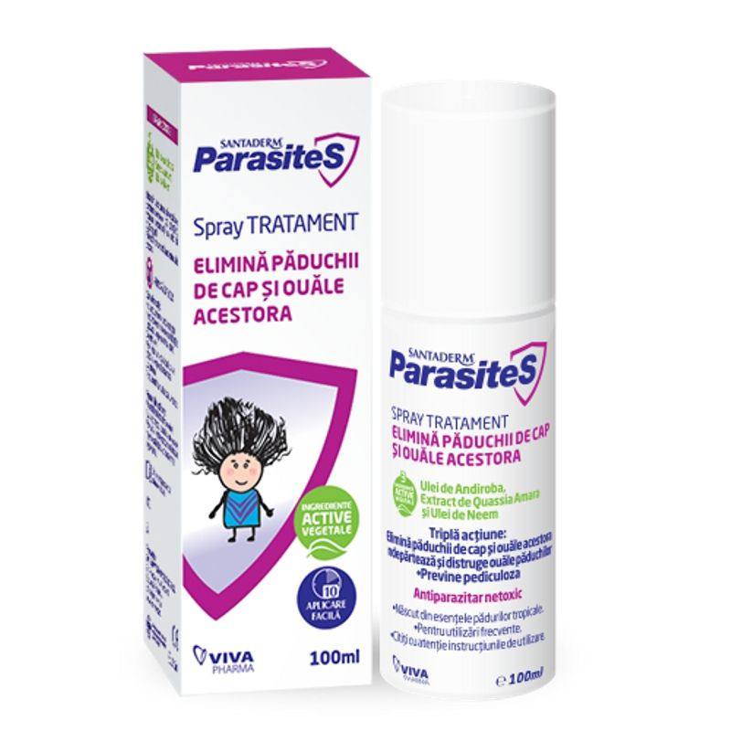 Igiena si ingrijirea copilului - Spray tratament impotriva paduchilor Parasites Santaderm, 100 ml, Viva Pharma
, nordpharm.ro