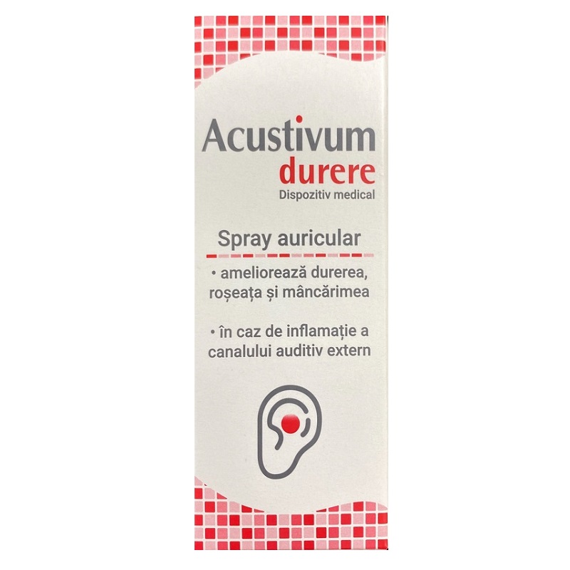 ORL - Spray auricular Acustivum durere, 20 ml, Zdrovit, nordpharm.ro