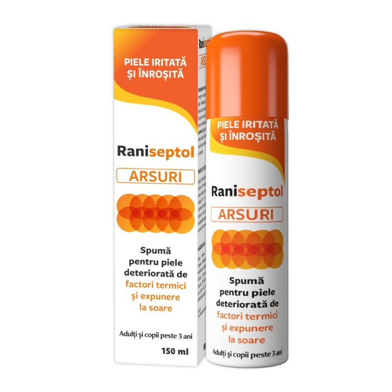 Afectiuni cutanate - Raniseptol ARSURI spuma, 150 ml, Zdrovit, nordpharm.ro