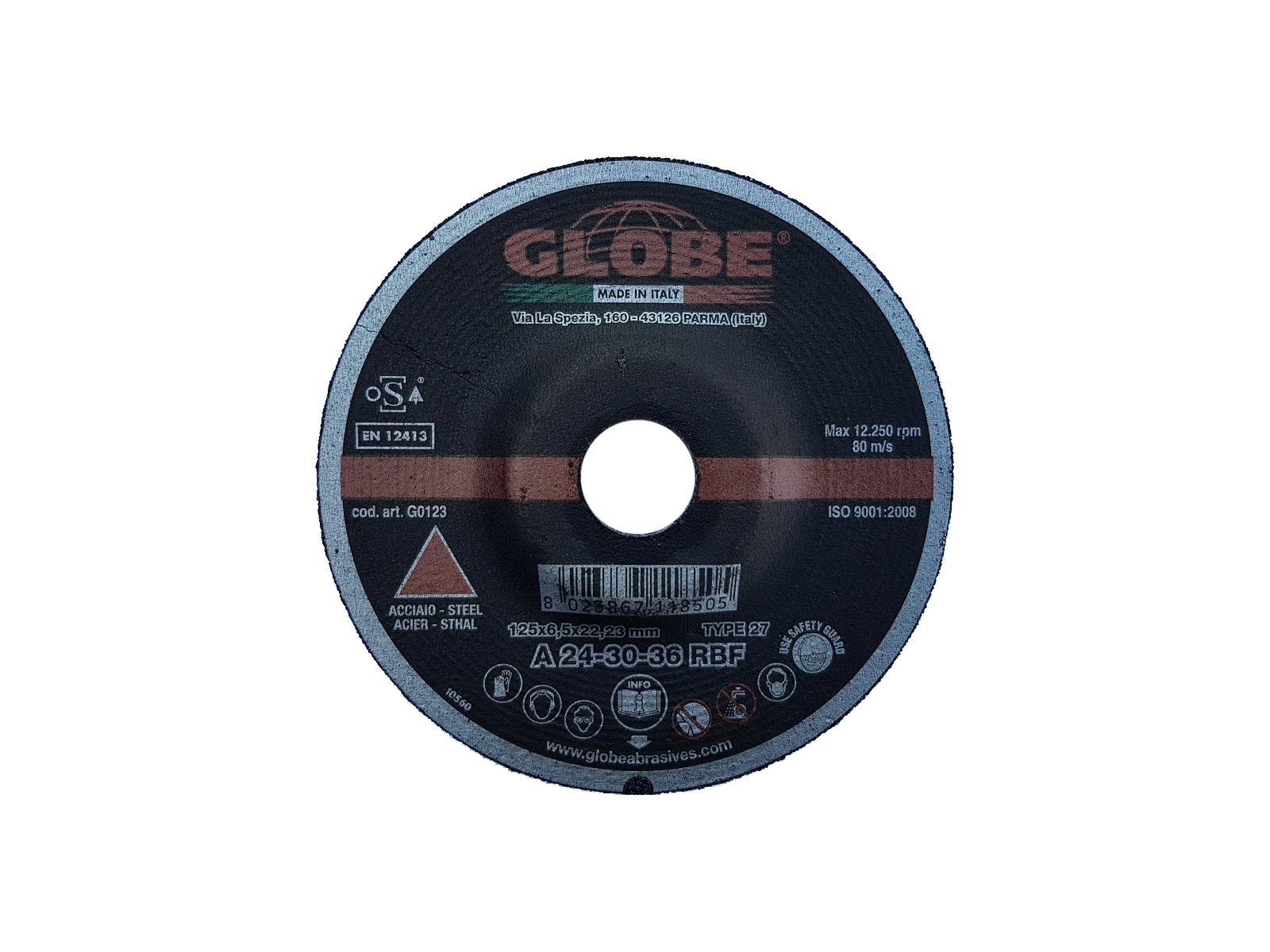 Discuri de polizare - Disc A 24-30-36 RBF 125x6,5x22,23 T27, oldindustry.ro