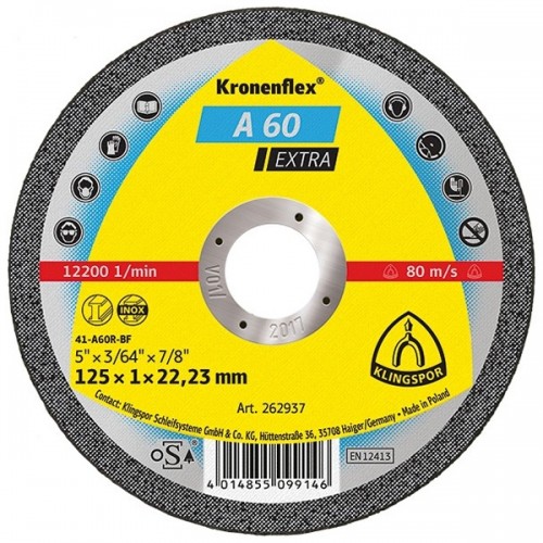 Discuri de debitare - Disc de debitare A 60 Extra 125x1x22,23 T41, oldindustry.ro