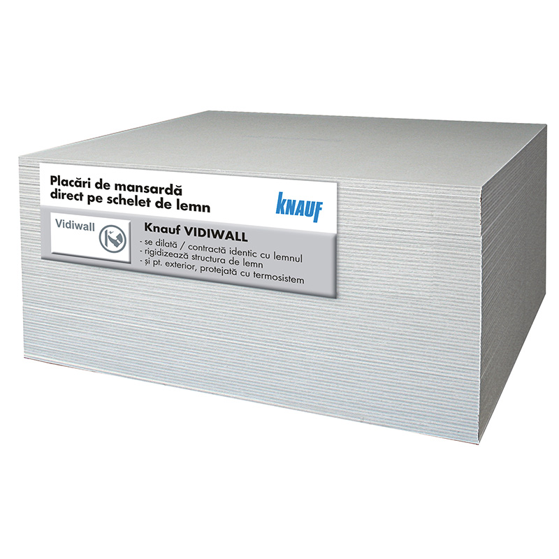 Placa gips Knauf Vidiwall 12.5 2600x1200