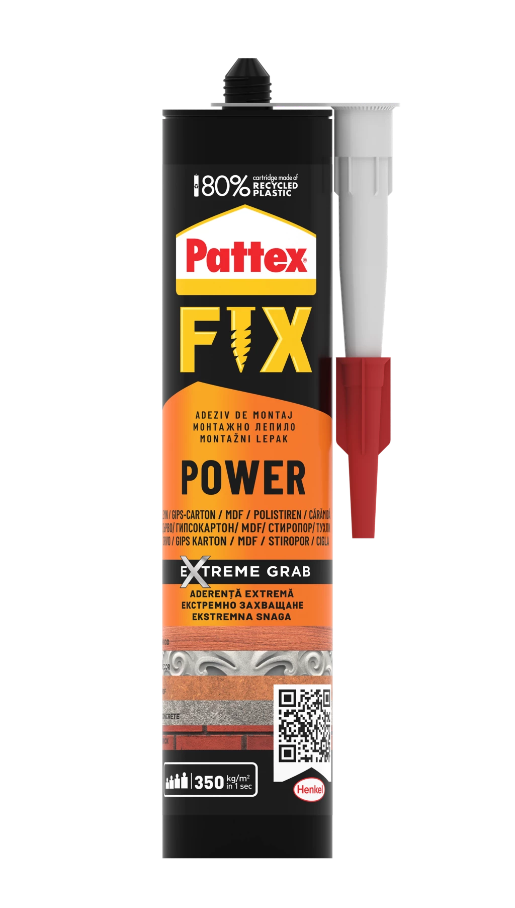 Adezivi & Siliconi - Adeziv de montaj Pattex Fix Extreme Power, alb, 385 g, olint.ro