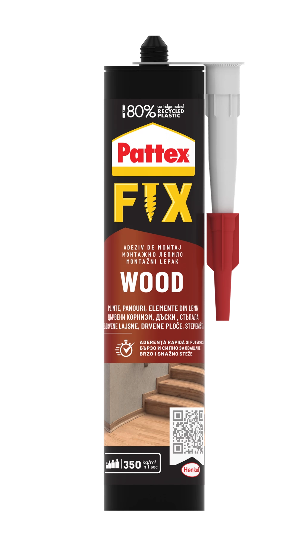Adezivi & Siliconi - Adeziv de montaj pentru lemn Pattex Fix Wood, alb murdar, 385 g, olint.ro