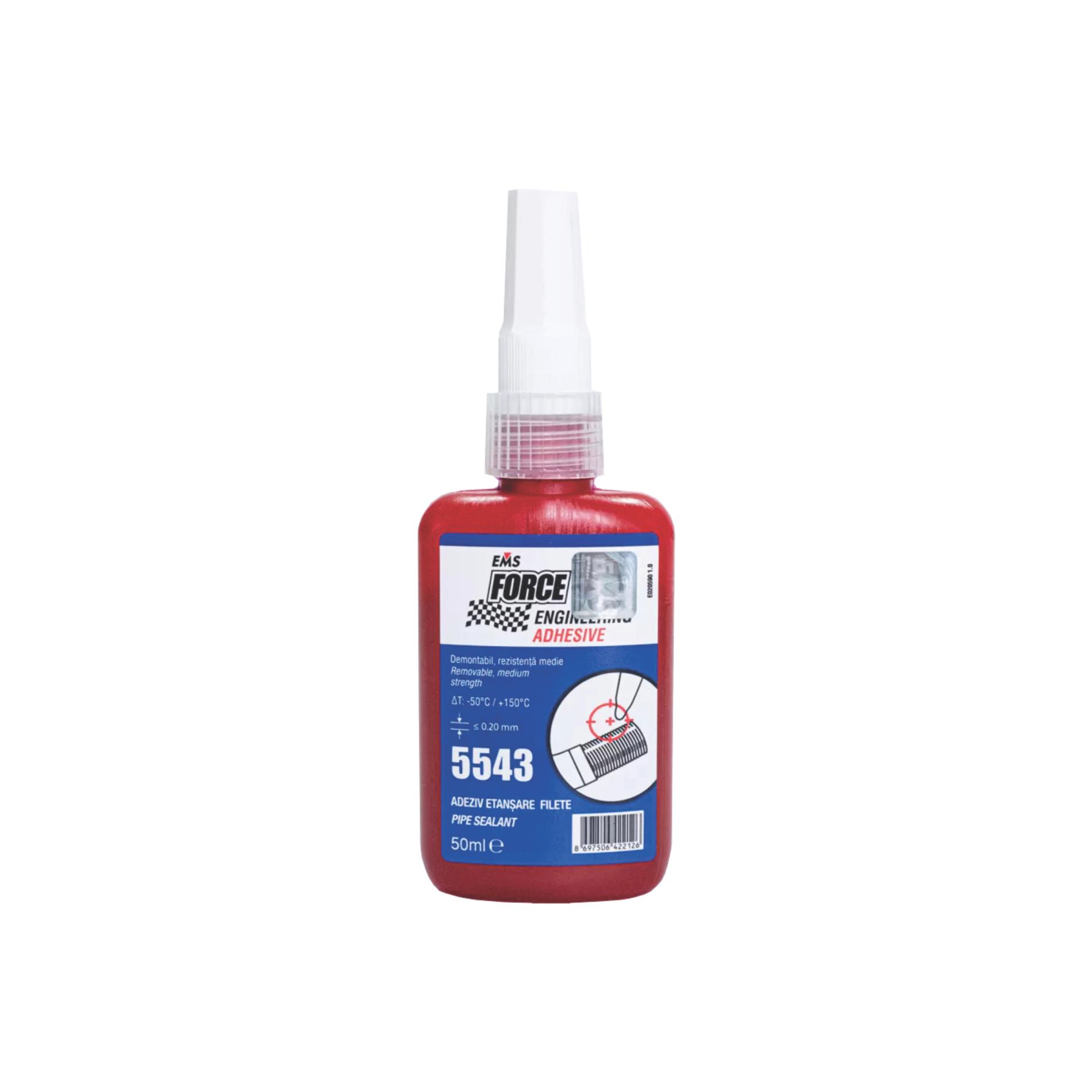 Adeziv etanșare filete metalice EMS FORCE 5543 50 ml