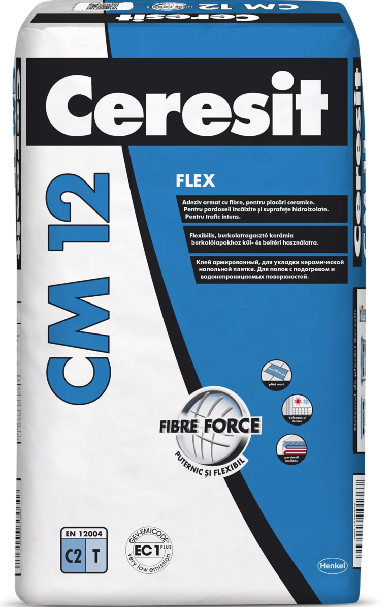 Adezivi & Mortare - Adeziv flexibil Ceresit CM 12, armat cu fibre, 25 kg, olint.ro