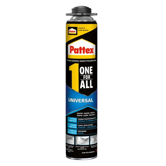 Spume - Adeziv poliuretanic Pattex One For All, aplicare cu pistol, 750 ml, olint.ro