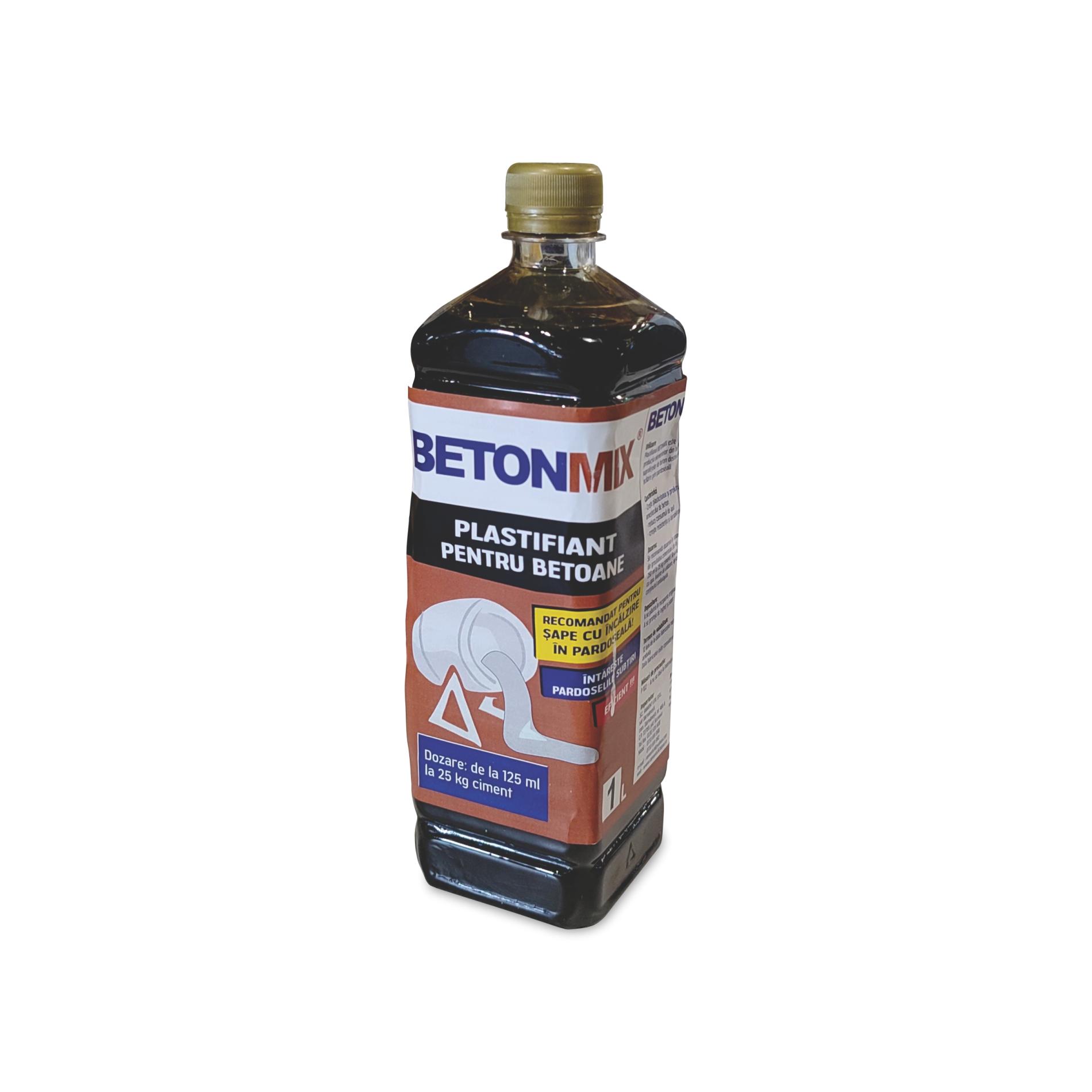 Aditiv plastifiant pentru betoane, pavele si sape, Betonmix, ambalare 1 L