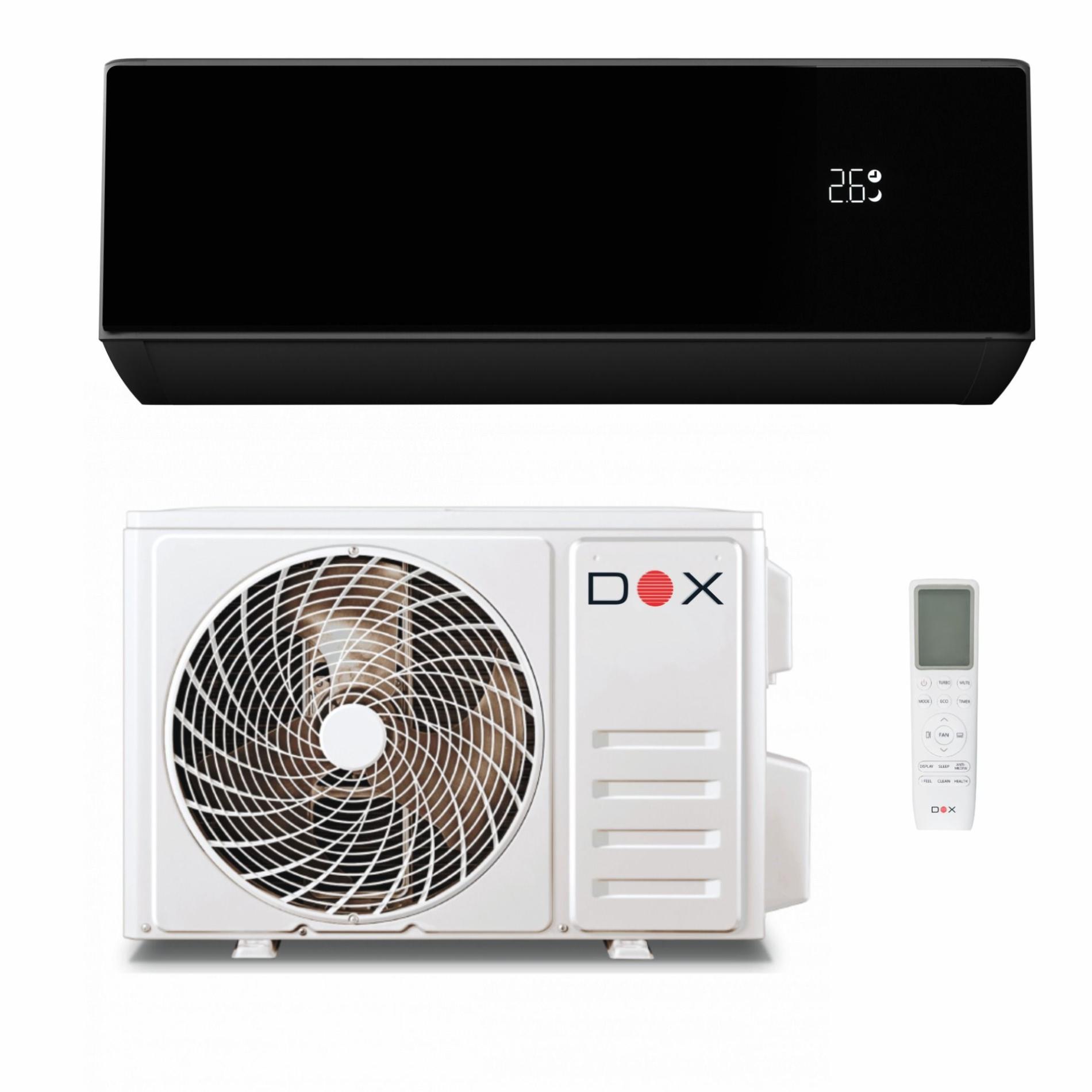 Aer conditionat 12000 BTU, Radox, DOX PRO A++, negru, sterilizare UVC+BIG CARE, Gentle cool wind, R32, WiFi