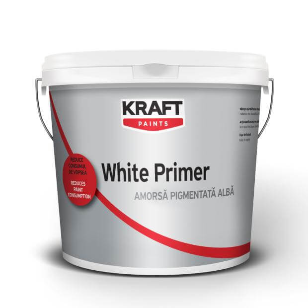 Amorsă pigmentată albă Kraft White Primer, ambalare 1 L