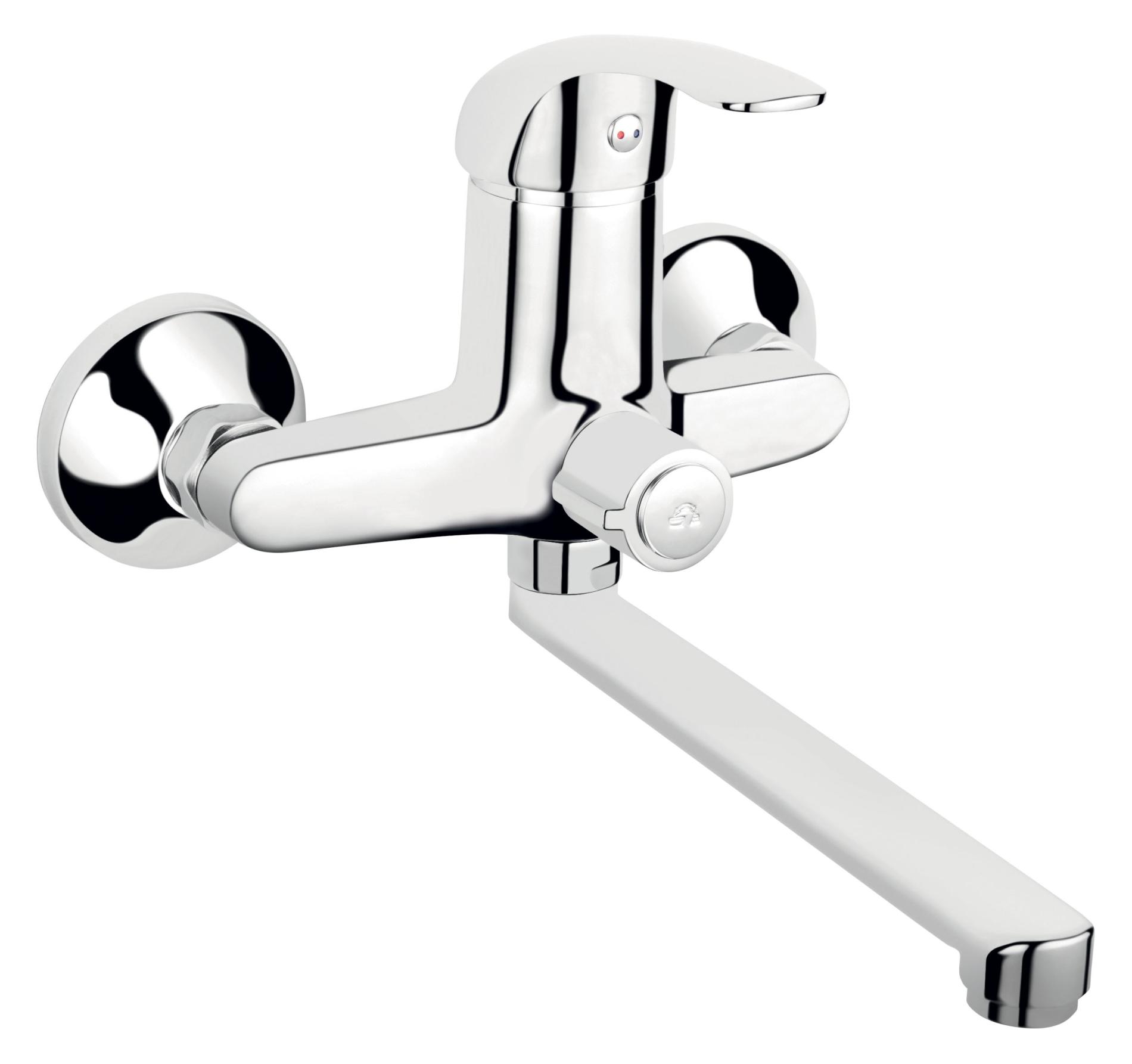 Baterie cada cu pipa pivotanta Ferro Vasto BVA3A, 22 cm, crom