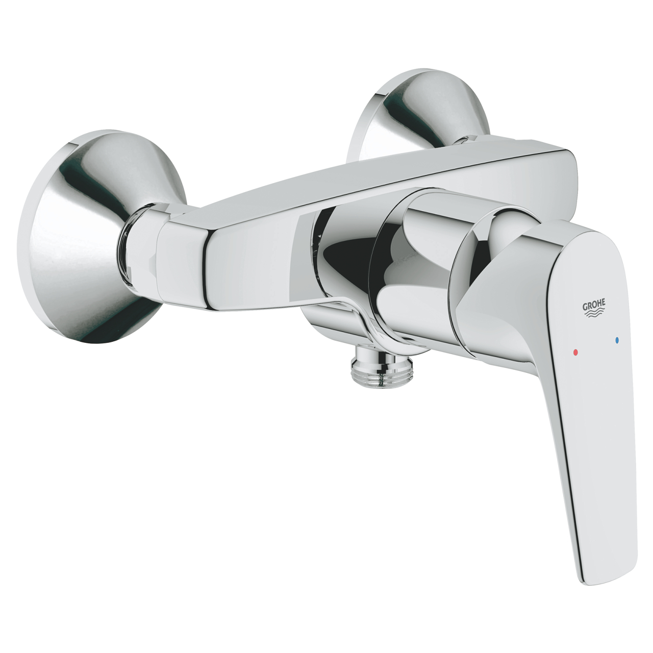 Baterie dus Grohe Bauflow, monocomanda, finisaj cromat