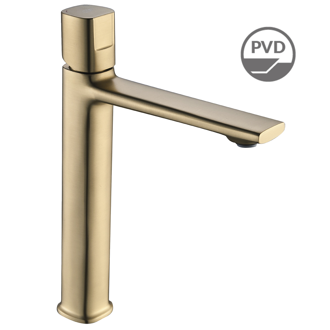 Baterie lavoar inalta Tores BVT G2ND, monocomanda, auriu