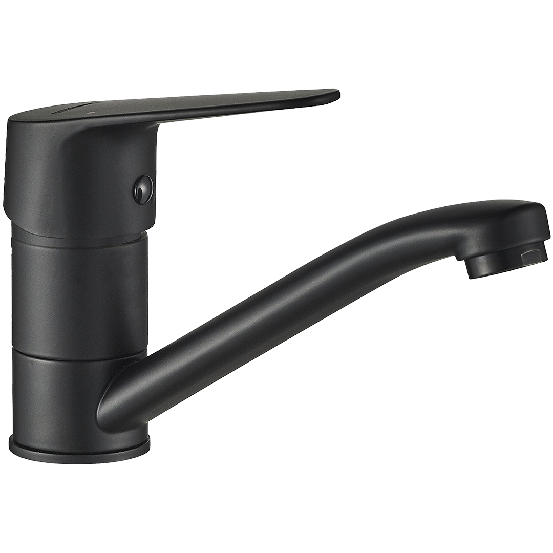 Baterie lavoar scurta Sagra Black BQR 726D, monocomanda, negru