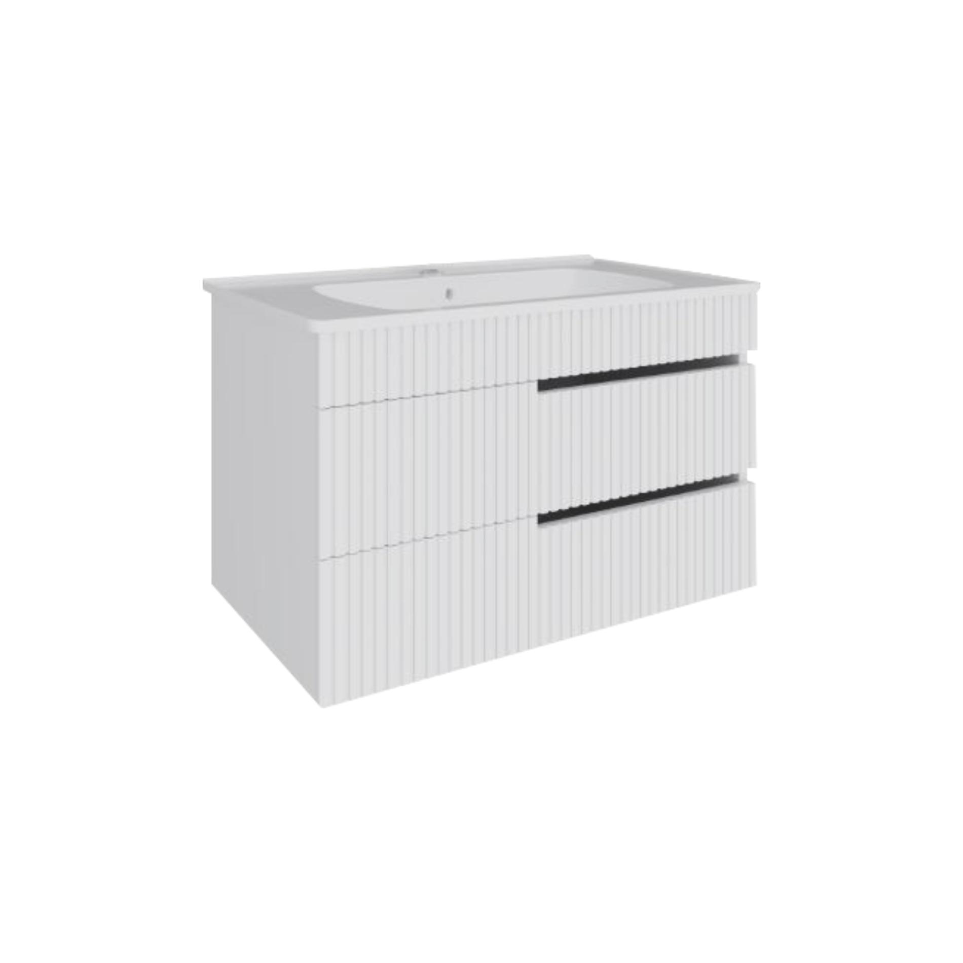 Baza MDF cu lavoar Drop 100 cm alb
