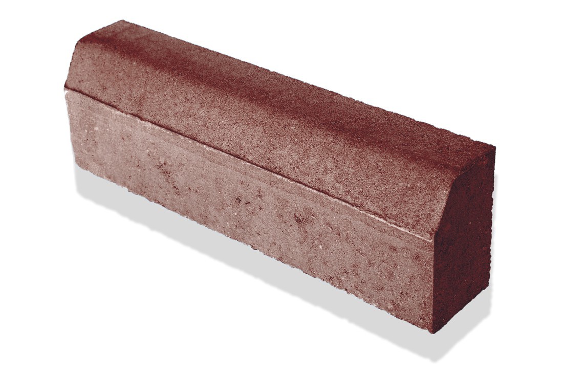 Bordura din beton SYMM30 rosu pentru delimitare suprafete pavate