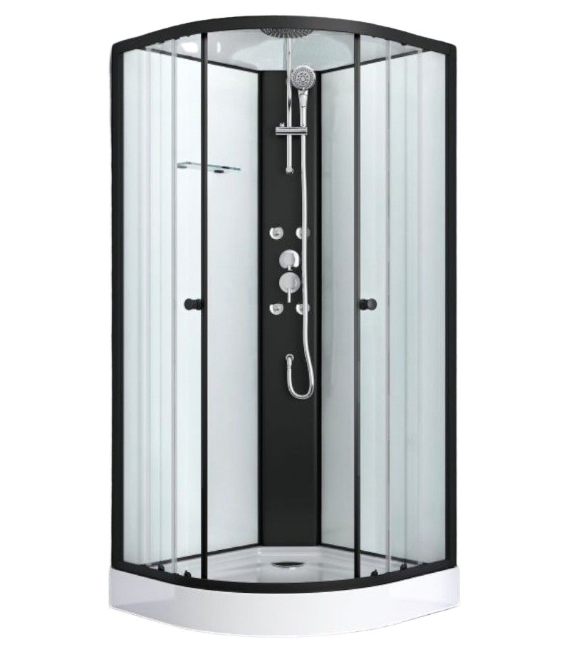 Cabine simple - Cabina de dus cu hidromasaj semirotunda RELOAD PS16B, 90x90x232 cm, olint.ro