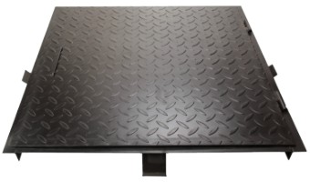 Capac + rama, negru 600x600