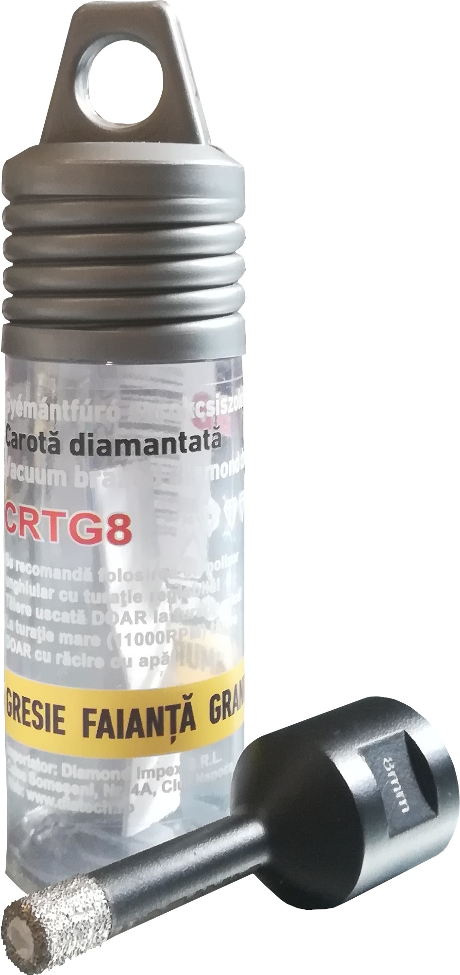 Carota diamantata pentru gresie, marmura, granit CRTG8 Diatech