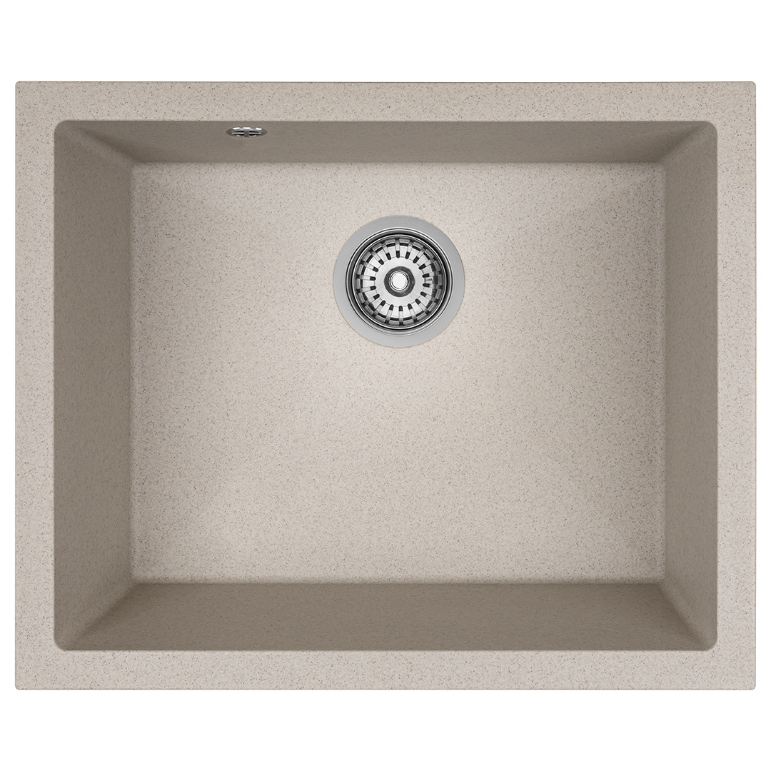 Compozit - Chiuveta granit Ibiza Kuchinox SBI 410U, 56 x 46 cm, 1 cuva, bej, olint.ro