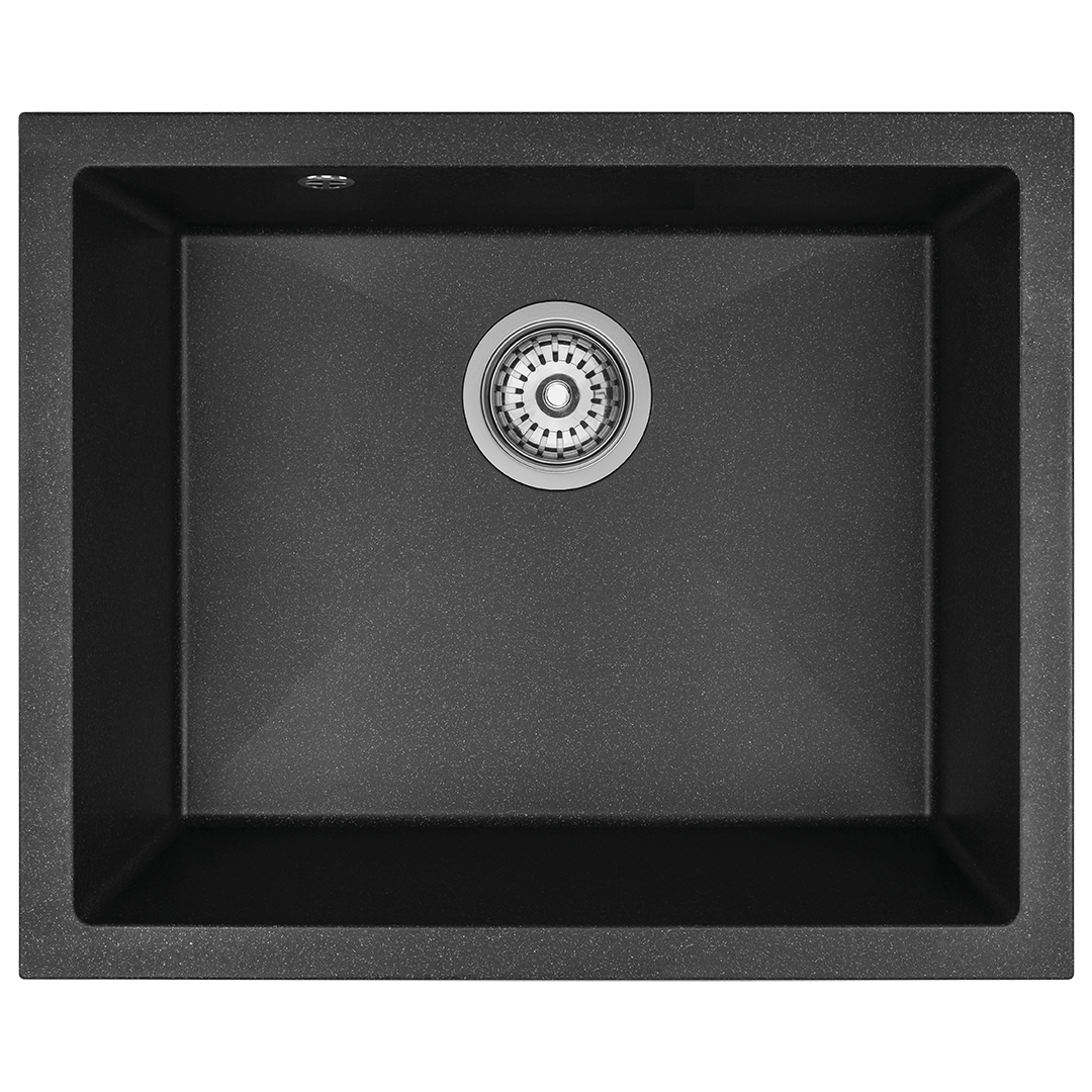 Compozit - Chiuveta granit Ibiza Kuchinox SBI 710U, 56 x 46 cm, 1 cuva, negru, olint.ro