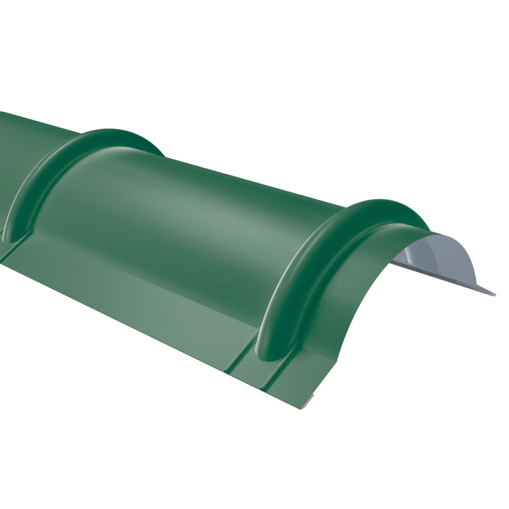 Coame pentru tigla Rufster Premium 0,5 mm grosime 6020 MS verde-crom mat structurat