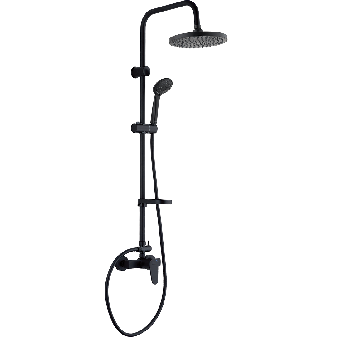 Coloana de dus, cu baterie de dus, Intra PKI 70OB, culoare neagra