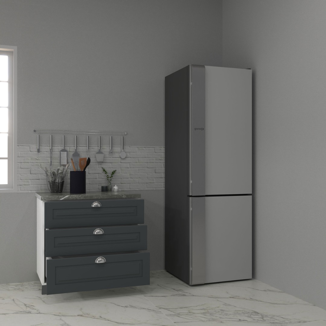 Corp inferior bucatarie MDF Square 80 cm 3 sertare antracit