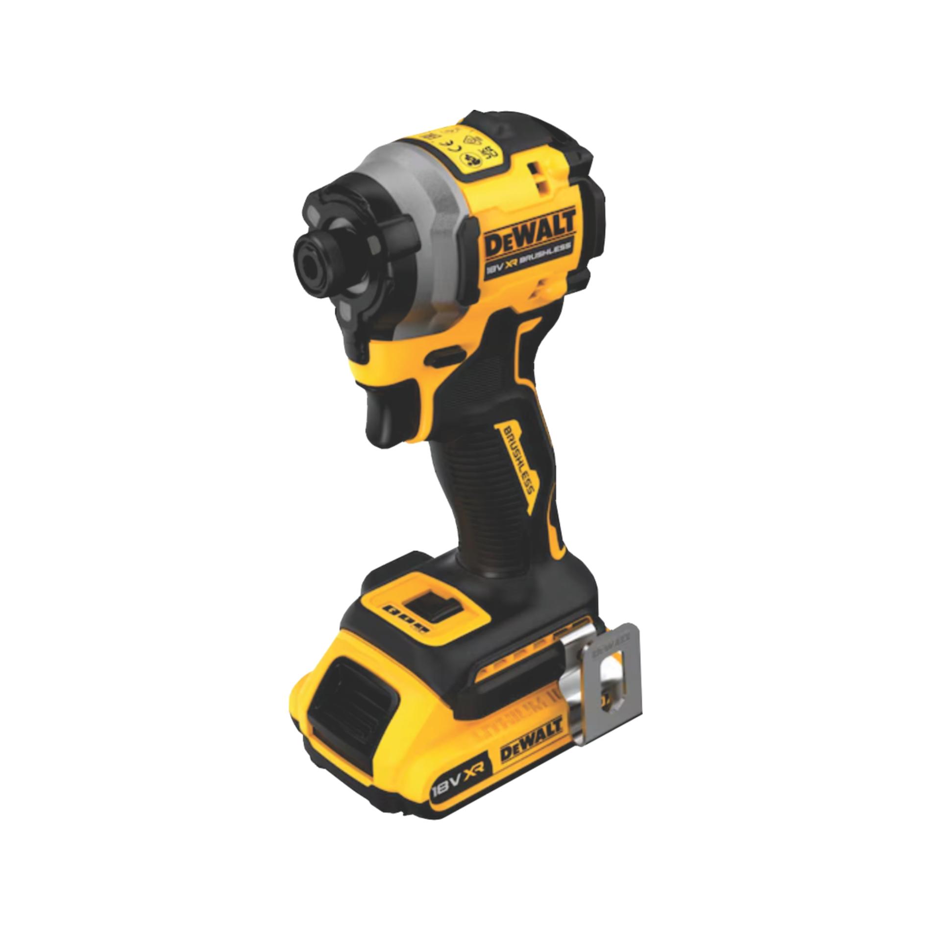 DeWalt masina de insurubat, compacta, cu impact, motor fara perii, tensiune 18V, model DCF850D2T-QW cu doi acumulatori de 2 Ah