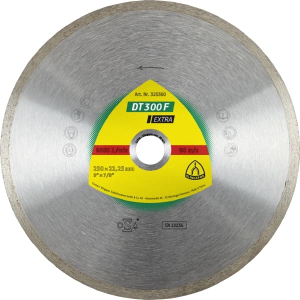 Disc diamantat Klingspor DT 300F 325358, dimensiuni 125X1.6 X 7 mm