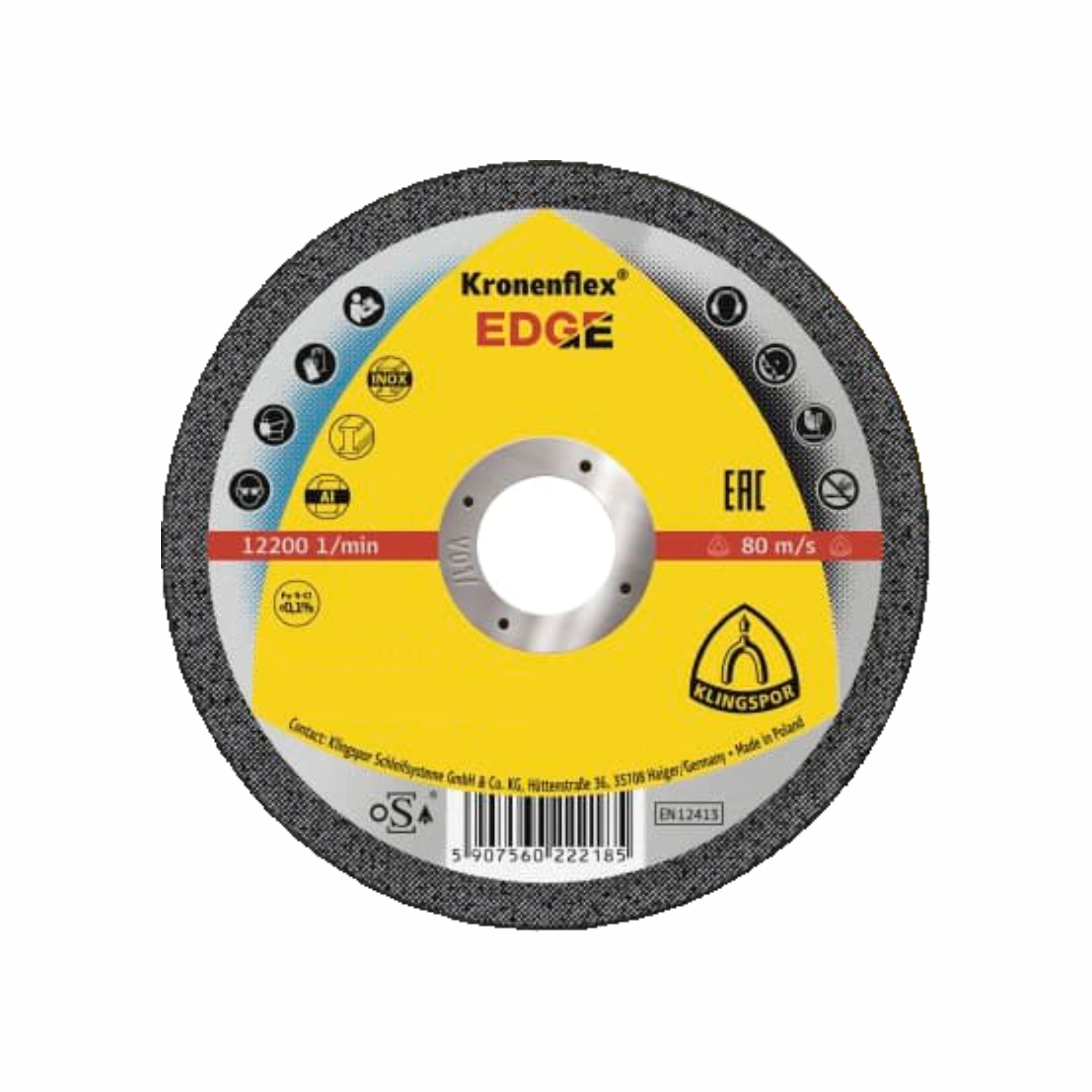 Disc pentru debitare Edge 115X1.2 355380, diametru 115 mm