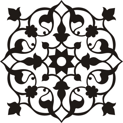 Element decorativ din tabla otel LBC,debitat laser, utilizat la lucrarile din fier forjat, dimensiune 40 X 40 cm, model M081.003
