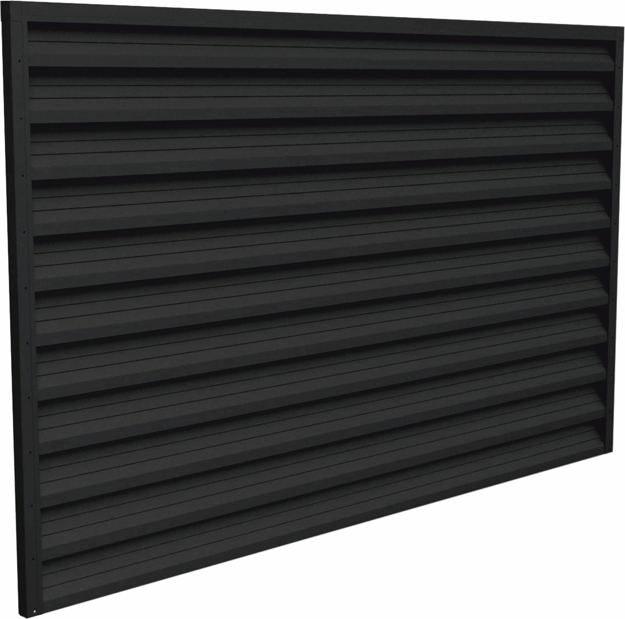 Element jaluzea Rufster, pentru gard, grosime 0,50 mm, finisaj negru, RAL 9005 MS, lungime 2 m