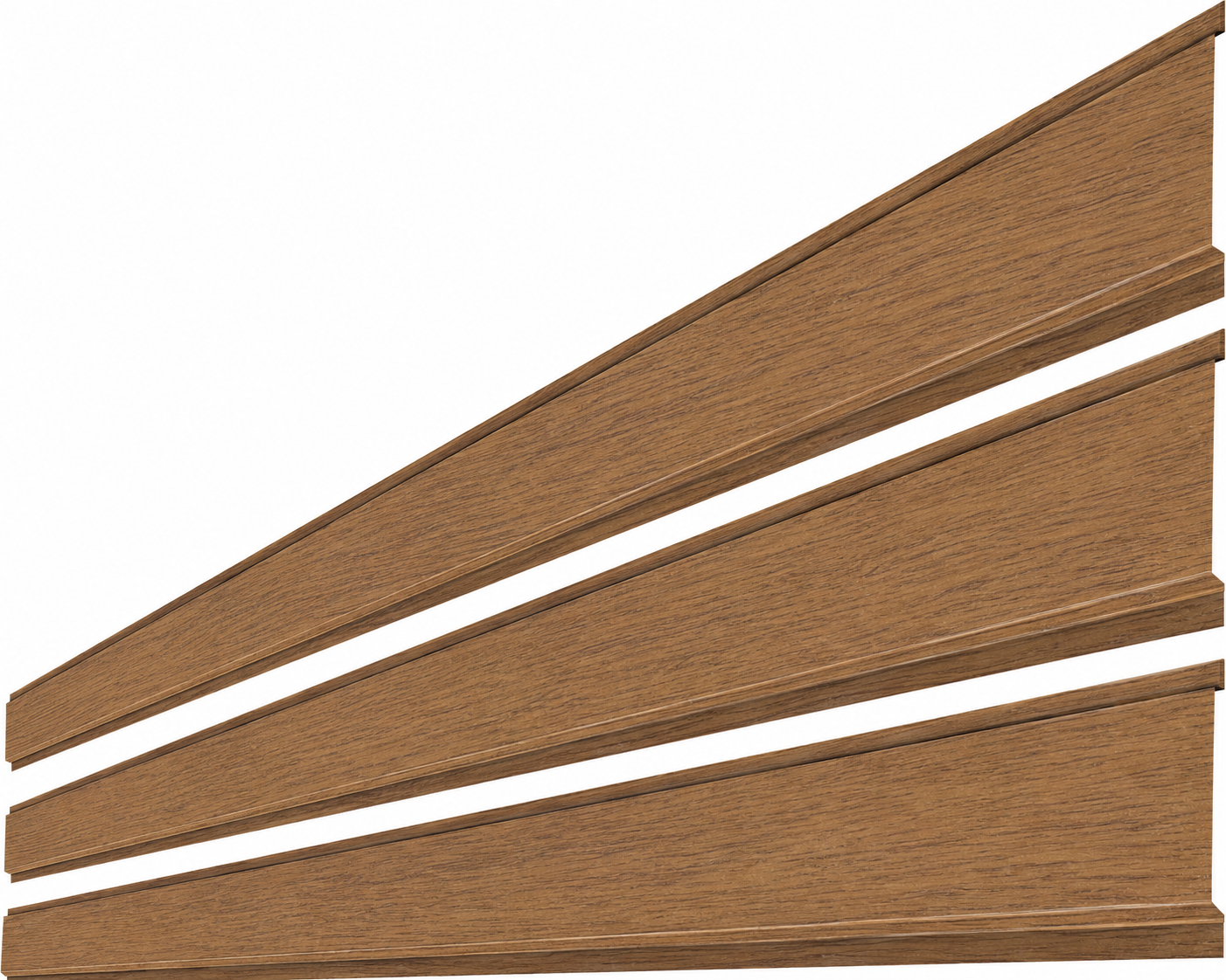 Element orizontal - Element orizontal Rufster, pentru gard, grosime 0,45 mm, finisaj texturat, culoare stejar auriu, lungime variabila, olint.ro