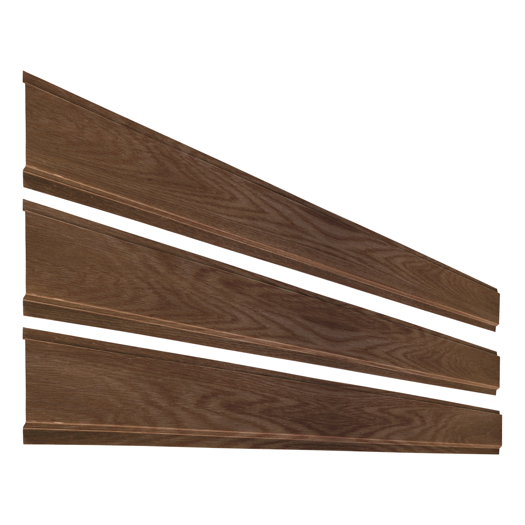 Element orizontal Rufster, pentru gard, grosime 0,45 mm, finisaj stejar dark, lungime variabila